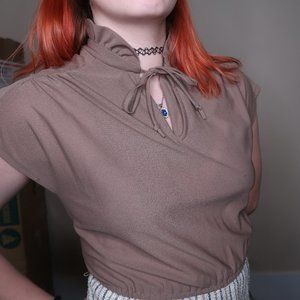 (unknown brand) Women's Vintage Style Tan Dress